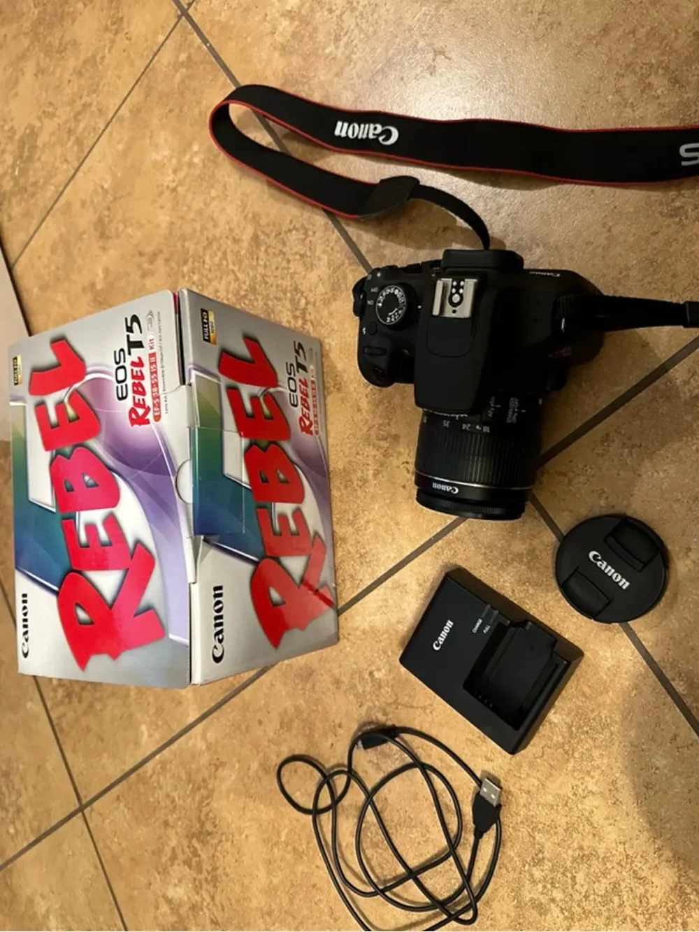 Canon DSLR Camera with Black Body and Black Lens